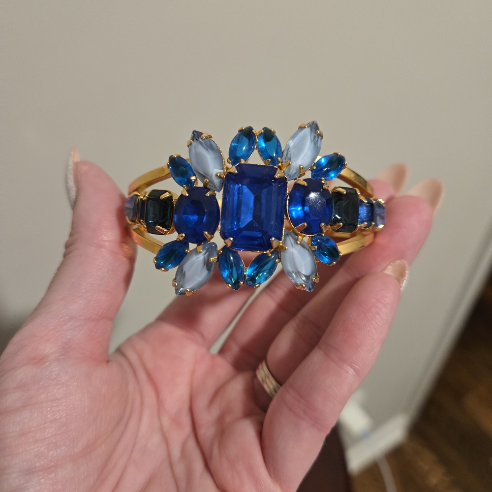Alex & Ani Elegant Blue Gemstone Cuff